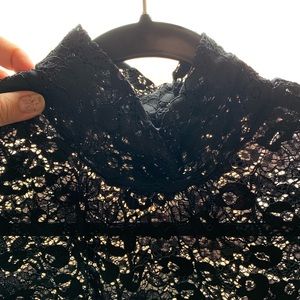 Black spandex lace shirt